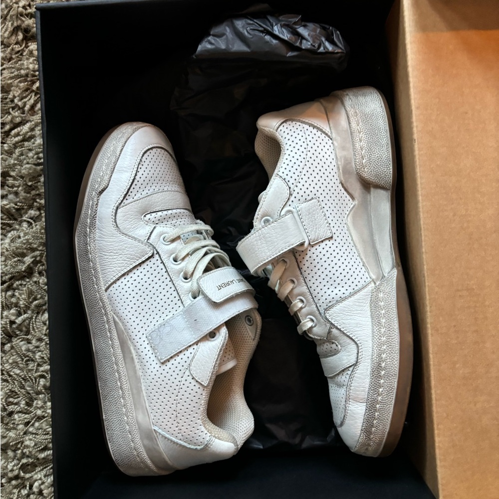 Men Saint Laurent distressed sneakers size 9
